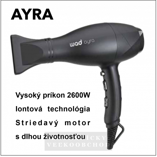 Fén Ayra  Hair Dryer Black Chrome