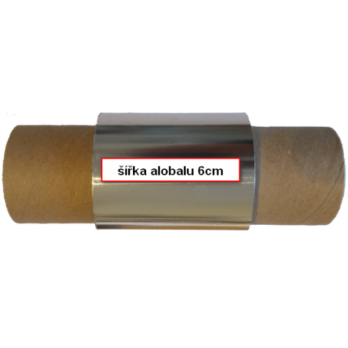 Alobal úzky 50m/14 mikro, šírka 6cm, strieborný