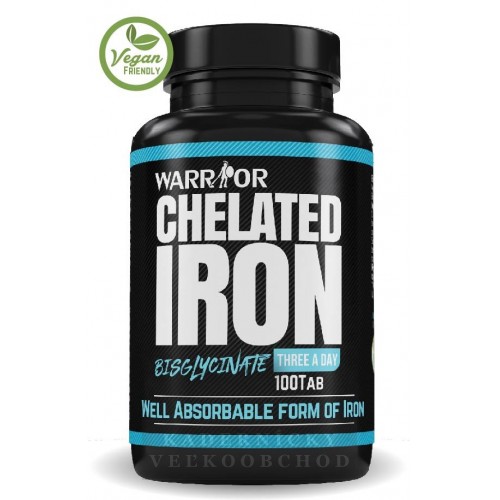 Warrior Iron Chelated - železo, únava, anémia 100t