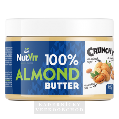NutVit 100% Mandľové maslo Crunchy 500g chrumkavé