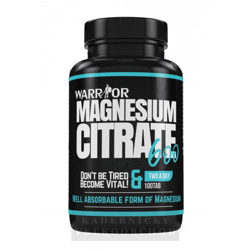 Warrior Magnesium Citrate Horčík únava,psychika100