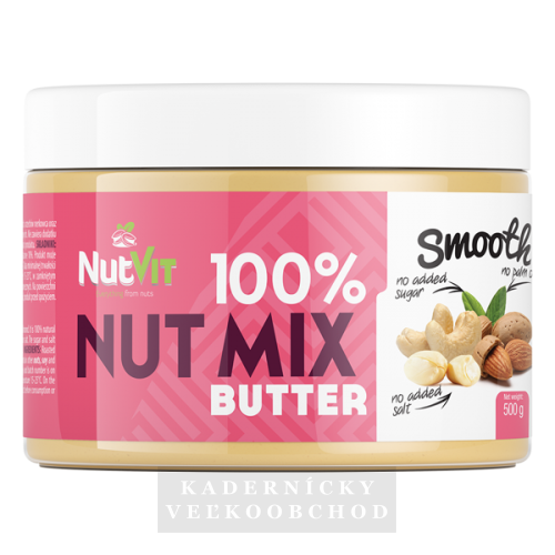 NutVit 100% zmes orechov a mandlí Smooth 500g
