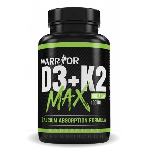 Warrior Vitamín D3+K2-zdravé kosti, krv 100tbl